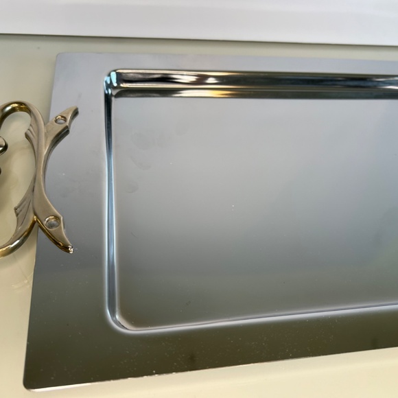 Kromex 60’s Chrome Stainless MCM Vogue Giftware Snack Serving Tray Original Box - Picture 6 of 15